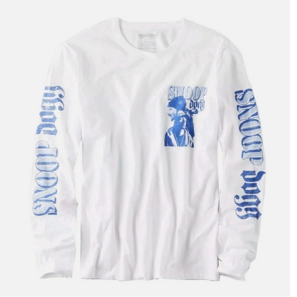 White and Blue Long Sleeve Tee